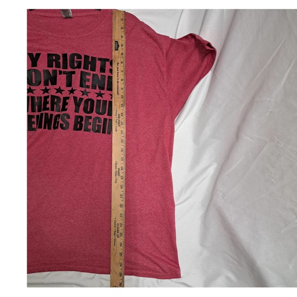 My rights don't end where your feelings begin Gildan Red XL T-shirt Unisex - Picture 7 of 8